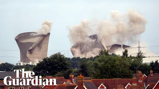 Didcot power station cooling towers demolished [upl. by Candless]