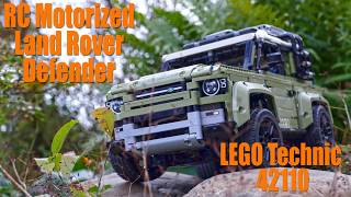 RC Motorized Land Rover Defender LEGO Technic 42110 [upl. by Annahsat155]