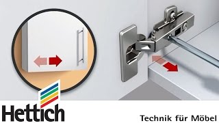 Adjusting cup hinges and doors DoItYourself with Hettich [upl. by Bibbye69]