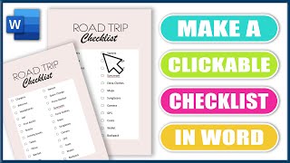 How to make a CLICKABLE CHECKLIST in Word  Microsoft Word tutorials [upl. by Sexton552]