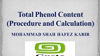 Total Phenol Content Procedure and Calculation [upl. by Ewall863]