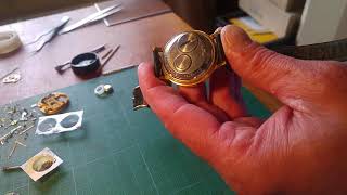 Change battery Bulova Accutron 214 [upl. by Haukom311]