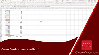 Come fare la Somma su Excel [upl. by Sherlock]