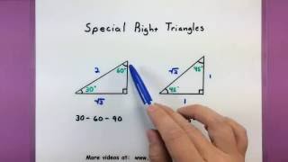 Trigonometry  Special triangles [upl. by Ahseiyt789]