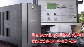 Unboxing UPS APC BX700UI 700 VA 390W and plug in [upl. by Medrek]