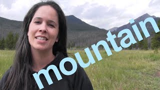 How to Say MOUNTAIN and SENTENCE  American English [upl. by Lucienne]