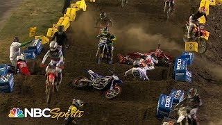 Worst crashes from Supercross Round 10 in Daytona  Motorsports on NBC [upl. by Mihar499]