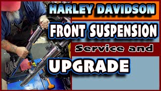 Harley Davidson Front Suspension Service and Upgrade [upl. by Mayhew]