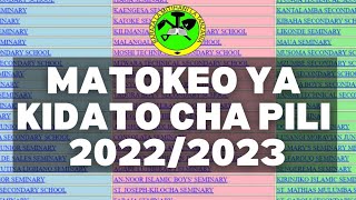 TAZAMA HAPA MATOKEO YA KIDATO CHA PILI 20222023 YAMETOKA [upl. by Aggy]