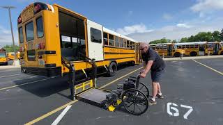 School Bus wheelchair lift and securements [upl. by Nitsreik351]