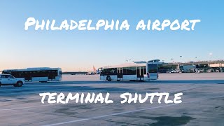 How do you get between terminals at Philadelphia airport We Rode Terminal Shuttle at PHL [upl. by Littlejohn]