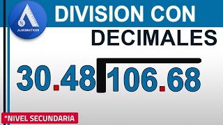 DIVISIÓN CON PUNTO DECIMAL EN EL DIVISOR Y DIVIDENDO Nivel Secundaria [upl. by Jacquelyn]