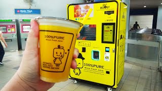 Freshly Squeezed Mixed Fruit Juice Vending Machine Apple amp Orange [upl. by Nellahs261]