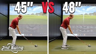 48 Inch Driver vs 45 Inch Driver Test  Does A Longer Golf Shaft Add Distance [upl. by Blane]