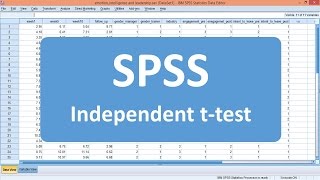 Independent ttest  SPSS Example 1 [upl. by Marianna]