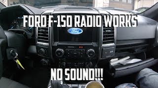 Ford F150 Radio Works  No SoundAudio  How to Fix [upl. by Ayatnwahs994]