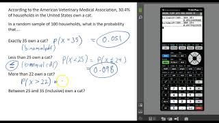 Binomial Probabilities with calculator [upl. by Nayhr]