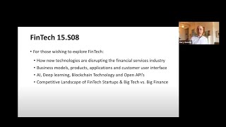 Class 1 Intro and Key Technological Trends Affecting Financial Services [upl. by Ideih893]