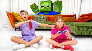 Five Kids Minecraft Animation Finds Us In Real Life [upl. by Onit950]