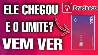 CARTÃO DE CRÉDITO NEO VISA BRADESCO CHEGOU VEJA MEU LIMITE SERÁ QUE VALE A PENA ESSE CARTÃO VEM VER [upl. by Kandace]