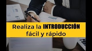 CÓMO HACER LA INTRODUCCIÓN DE UN TRABAJO DE INVESTIGACIÓN [upl. by Nyral]