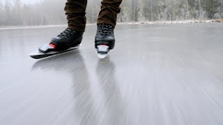 Nordic Ice Skating on the Frozen Lake [upl. by Nnylimaj764]