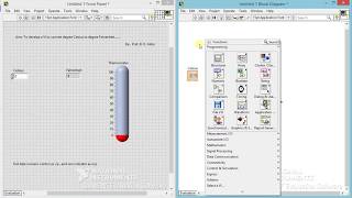 To convert the temperature from celsius to fahrenheit using LabVIEW [upl. by Irok]