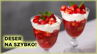 WAKACYJNY DESER 🍓 Owocowa galaretka z mascarpone  Sugarlady [upl. by Obeded]