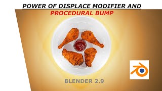 Blender Tutorial Fried Chicken  Displace modifier  procedural texturing  blender 29 [upl. by Nosae]