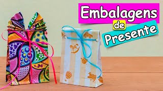 Como fazer EMBALAGEM PARA PRESENTE Super FÁCIL  Embrulho de presente  DIY [upl. by Sekoorb]