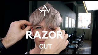 HOW TO RAZOR CUT SHORT HAIR  PIXIE CUT IDEAS [upl. by Darsey]