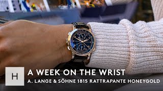 Seven Days With A Grail Watch  A Lange amp Söhne 1815 Rattrapante Honeygold Homage to F A Lange [upl. by Becky]