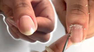 HOW TO CUT CUTICLES AT HOME  How I Use Cuticle Nippers [upl. by Anuahsar605]