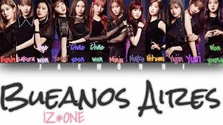 IZONE  Buenos Aires ブエノスアイレス  Lyrics KanjiRomajiEng [upl. by Platto]