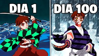 100 DIAS no DEMON SLAYER  O Filme [upl. by Lubet]