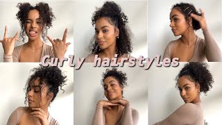 12 easy CURLY hairstyles [upl. by Oiretule696]