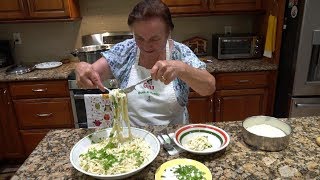 Italian Grandma Makes Fettuccine Alfredo [upl. by Tahpos]