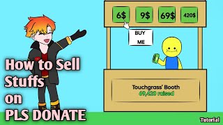 HOW TO SELL STUFFS IN PLS DONATE  ROBLOX  Tutorial [upl. by Marcela]