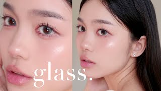 Dewy Glass Skin Makeup 🫧 grwm [upl. by Murtha]