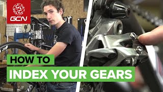 How To Index Your Gears  Adjusting Your Rear Derailleur [upl. by Kerwon]