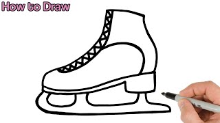 How to Draw Ice Skate Easy [upl. by Alahs]