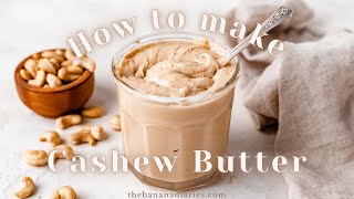 How to make Homemade Cashew butter  2 ingredients in 5 minutes [upl. by Einal312]