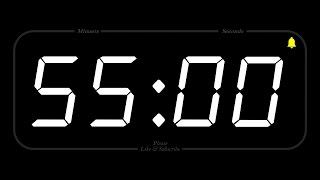 55 MINUTE  TIMER amp ALARM  1080p  COUNTDOWN [upl. by Keviv]