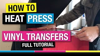 How to Heat Press Heat Transfer Vinyl HTV [upl. by Smada763]