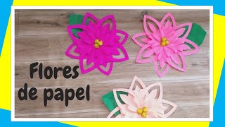 Flores de papel Faciles y rápidas en menos de 5 minutos [upl. by Ganley]