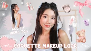 Coquette Makeup Tutorial 🩰🎀🤍  MONGABONG [upl. by Llekcm]