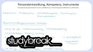 Personalentwicklung Instrumente Kompetenzen  Personalmanagement [upl. by Liek]