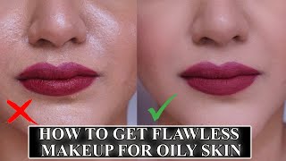 HOW TO DO LONG LASTING MAKEUP FOR OILY SKIN FLAWLESS MAKEUP FOR OILY SKIN  TIPS amp TRICKS GoGlam [upl. by Earl665]