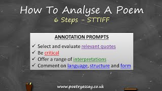 How To Analyse A Poem [upl. by Elletnwahs]