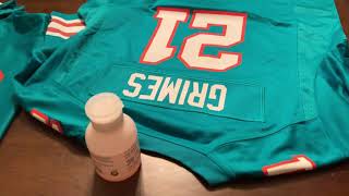 How to remove a nameplate from a Nike NFL jersey [upl. by Euqinot689]